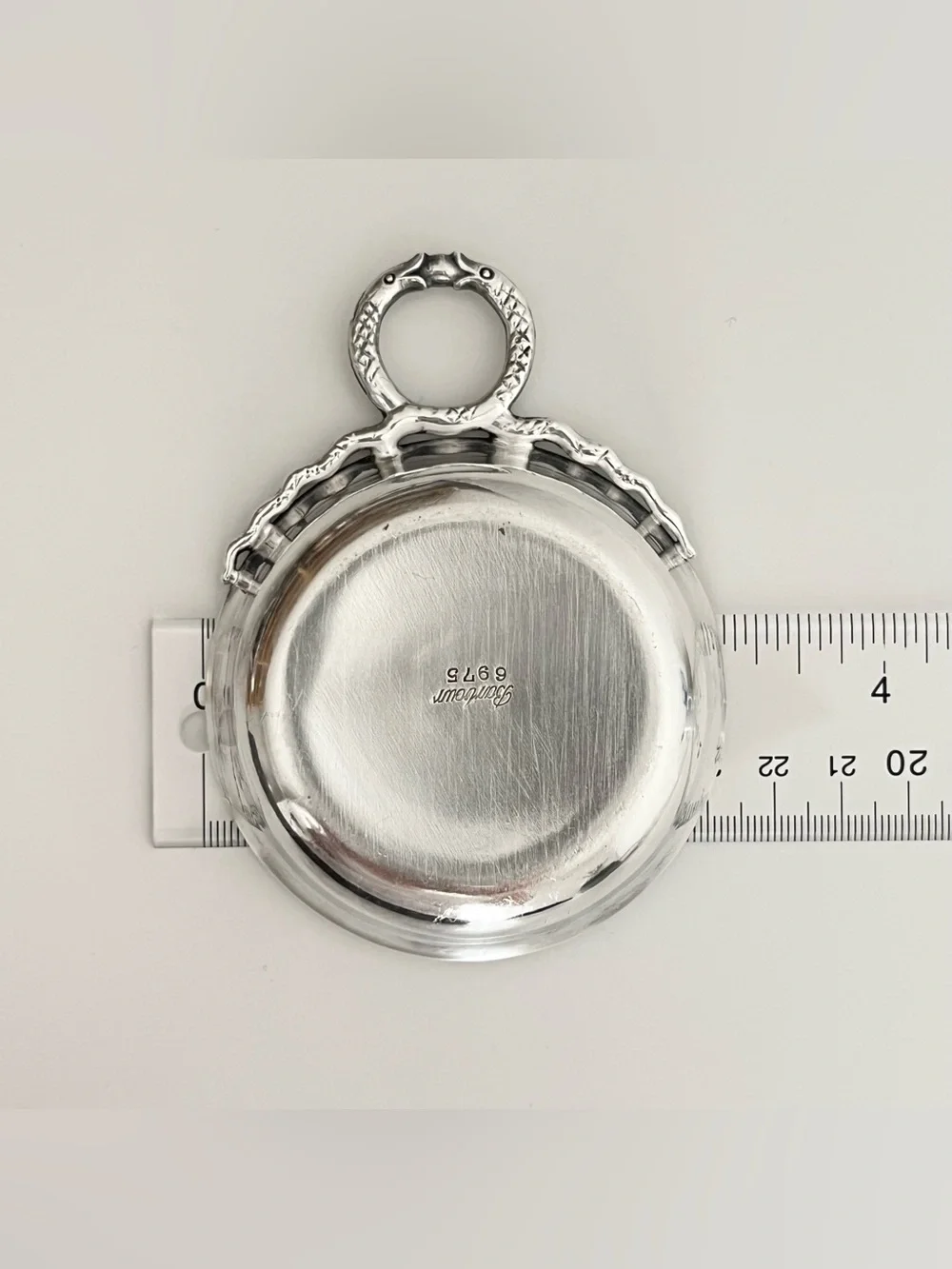 Antique Barbour Silver Co. Sommelier Wine Taster Tastevin Serpent Victorian
